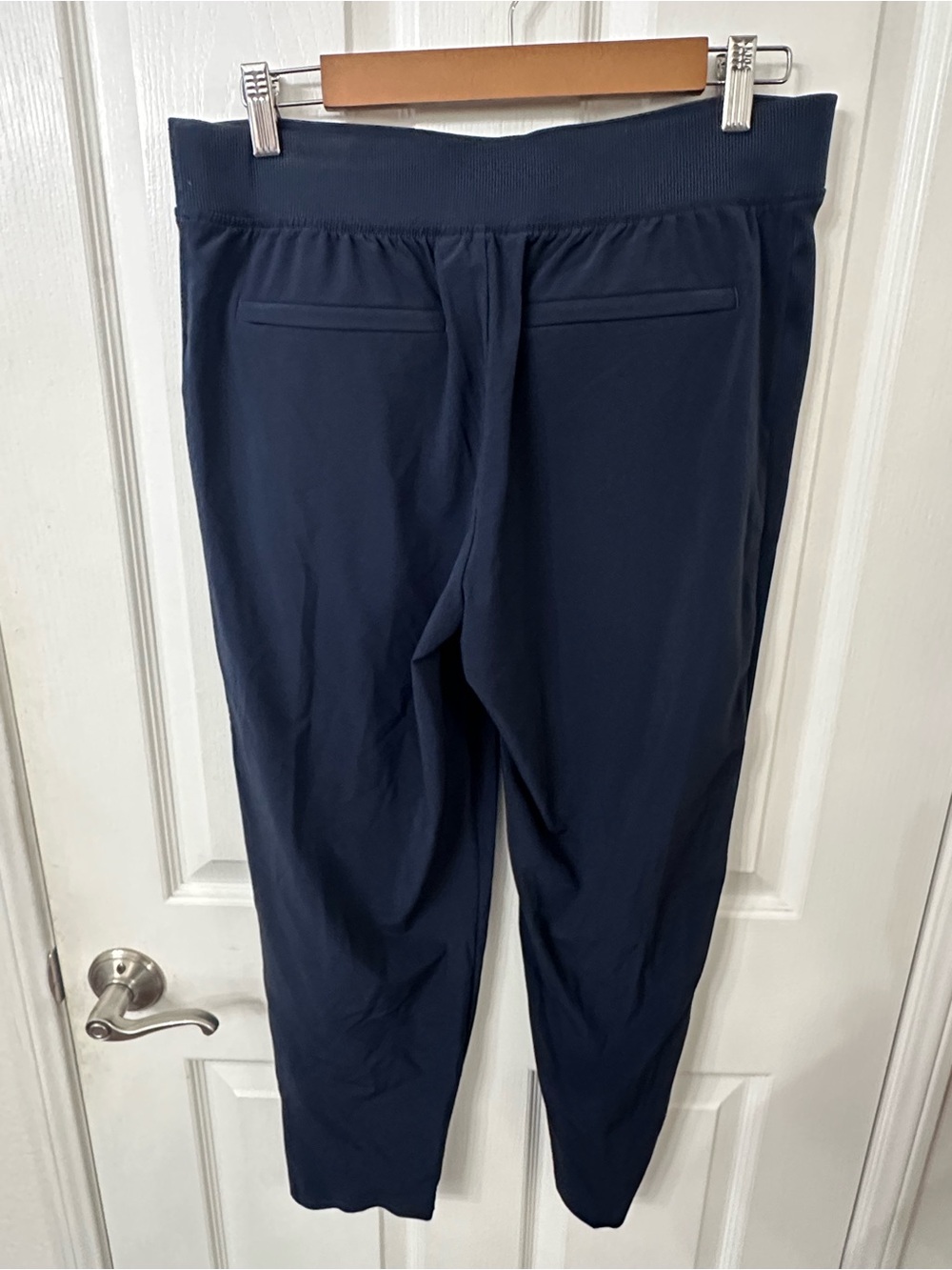 Athleta Brooklyn Mid Rise Ankle Pants Navy Blue 10 Petite 10P - Picture 3 of 4